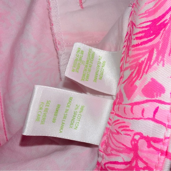 Lilly Pulitzer - NWOT women’s Palm beach Paradise hot pink white short pants 16 - Picture 6 of 7